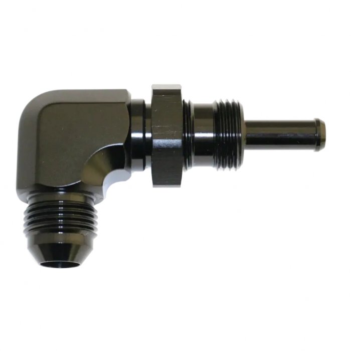 AN8 90° Bulkhead to 8mm hose