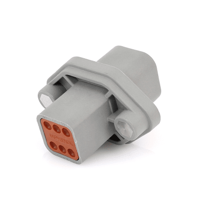 Amphenol 6 Pol Flange Mount with stamped pins