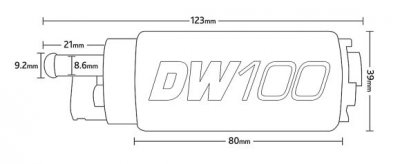 DeatschWerks In-Tank Pump DW100 165L/Hr