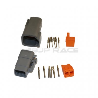 Deutsch DTM 6-pol Hane + Hona med solida stift