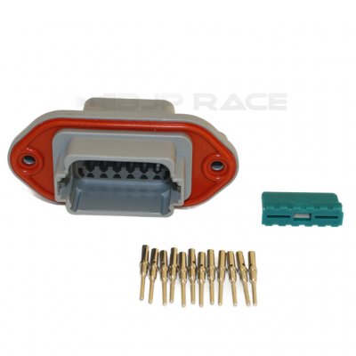 Amphenol 12 Pol Genomföring med solida stift