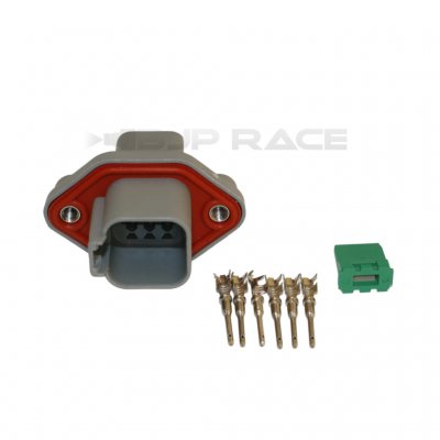 Amphenol 6 Pol Flange Mount with stamped pins