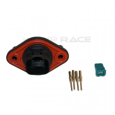 Amphenol 4 Pol Flange Mount with solid pins