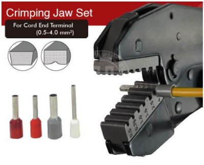 Klämkäft D för kabeländhylsor 0,5-4,0mm2