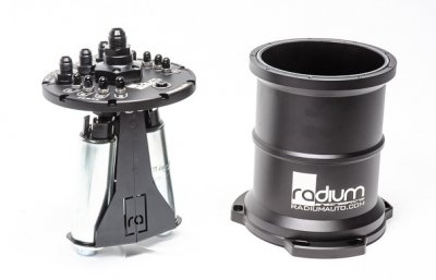 Radium MPFST Multi-Pump Fuel Surge Tank till Ti Automotive E5LM pumpar