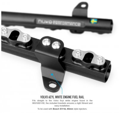 Volvo vit motor 960, S90, V90 Nuke Fuelrail
